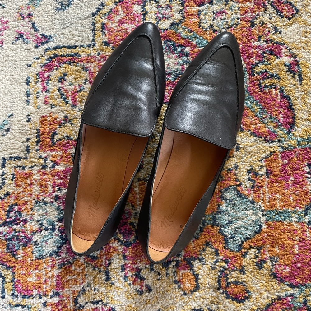 Madewell Frances skimmer loafer, black, size 8